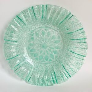 Sydenstricker Green Fused Glass Platter